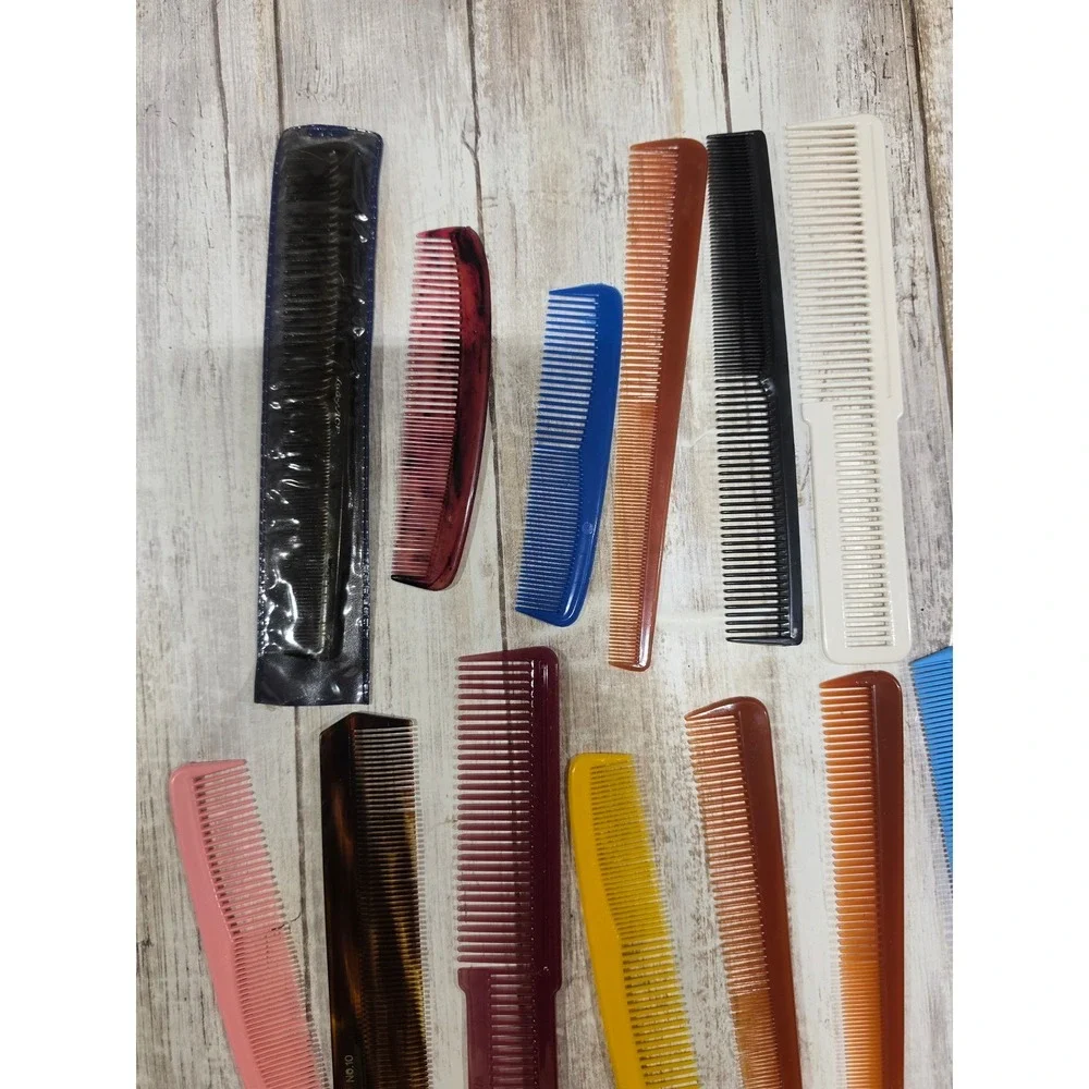 Vintage Hair Comb Lot Japan‎ Airlines JAL Seahorse Tortoiseshell Retro